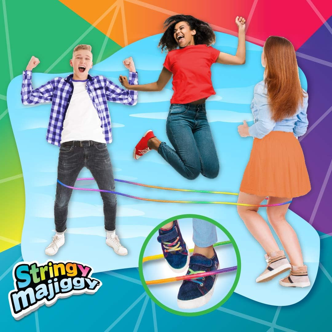 Exciting 24-Pack Fun-A-Ton Chinese Jump Rope Set for Kids - Perfect for Indoor & Outdoor Play, PE Classes, and Party Favors!