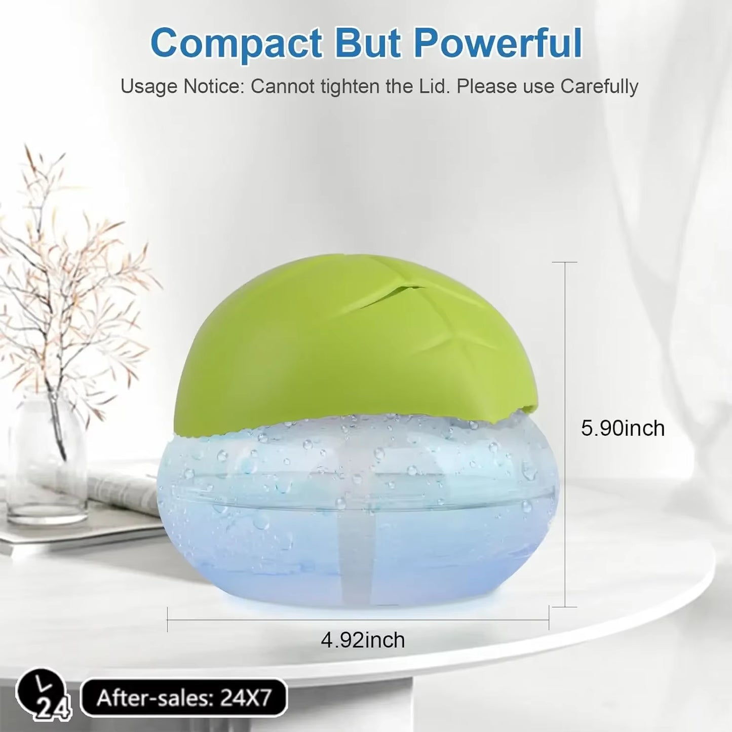 Transform Your Space with the Black Water-Based Air Purifier & Freshener – Color-Changing LED, Revitalizes Air in Any Room!