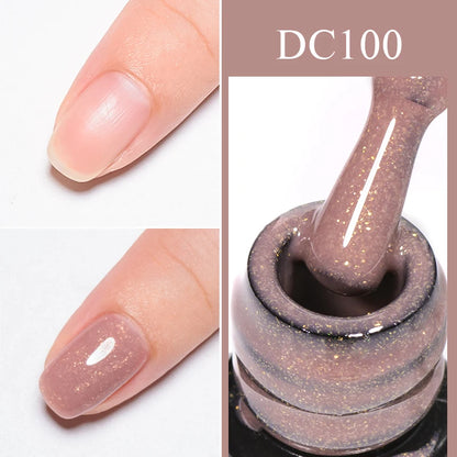 Mtssii 7ml Glitter Reflective Rubber Base Gel Polish - Laser Sparkling Semi-Permanent Soak Off UV Nail Varnish for Stunning Nail Art