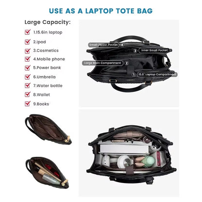 2 in 1 Portable Lunch Tote - Insulated Shoulder Pouch- Makeup Durable Waterproof Outdoor Travel Bag