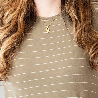 Personalized Stainless Steel Heart-Shaped Necklace-Personalized Necklace
