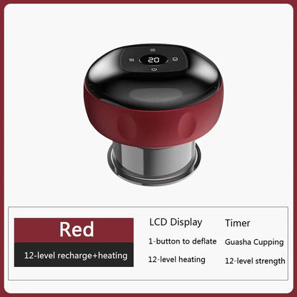 Revolutionary Smart Electric Vacuum Cupping Massager with Heating & Suction for Ultimate Body Relief