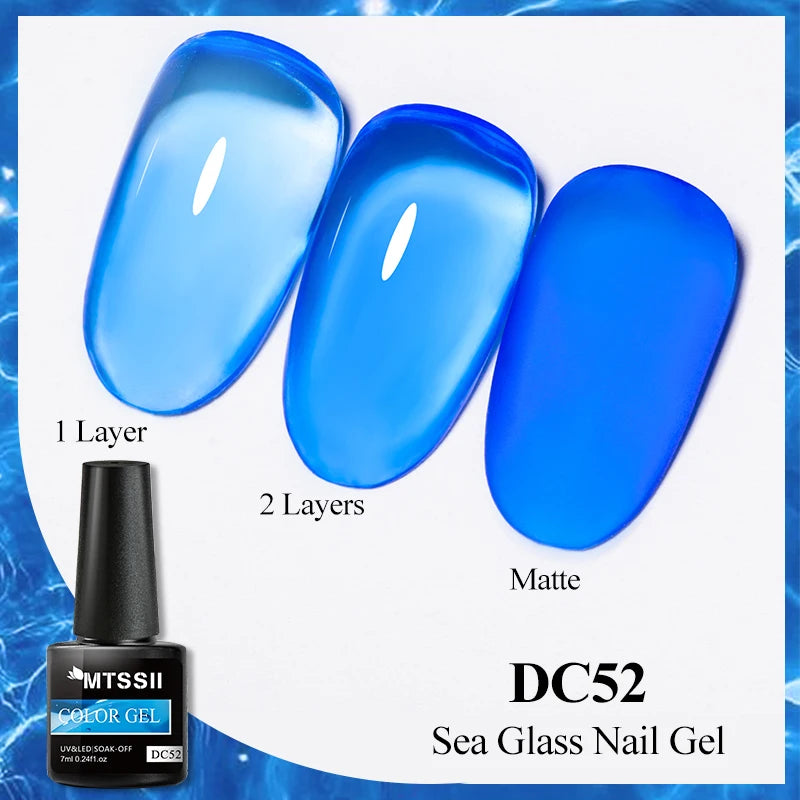 Mtssii 7ml Glitter Reflective Rubber Base Gel Polish - Laser Sparkling Semi-Permanent Soak Off UV Nail Varnish for Stunning Nail Art