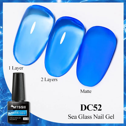 Mtssii 7ml Glitter Reflective Rubber Base Gel Polish - Laser Sparkling Semi-Permanent Soak Off UV Nail Varnish for Stunning Nail Art