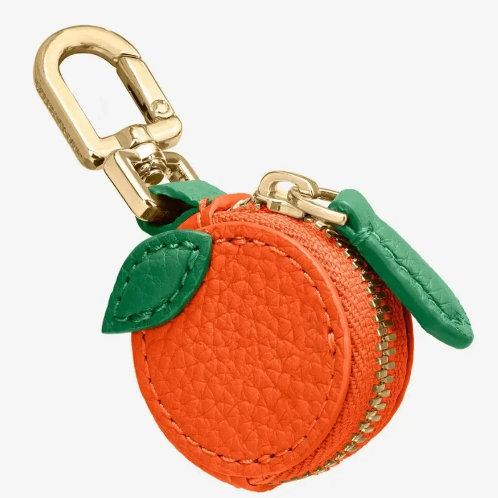 Adorable Mini Cherry Coin Purse - Cute Strawberry PU Leather Keychain & Earphone Bag