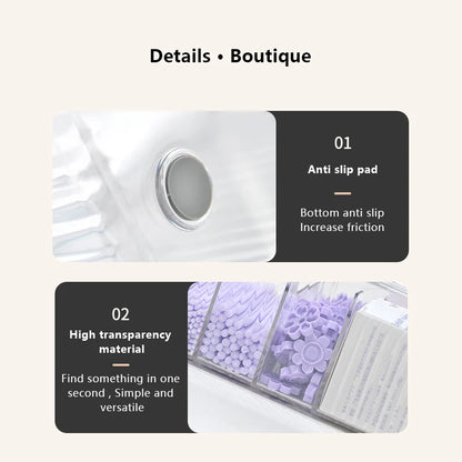 Eyelash Extension Tool Storage Box with Cover Lash Accessories Lashes Glue Tweezer Holder Organizer Acrylic Transparent Box