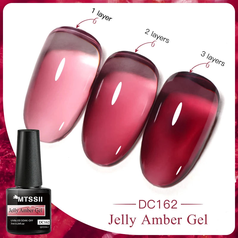 Mtssii 7ml Glitter Reflective Rubber Base Gel Polish - Laser Sparkling Semi-Permanent Soak Off UV Nail Varnish for Stunning Nail Art