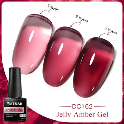 Mtssii 7ml Glitter Reflective Rubber Base Gel Polish - Laser Sparkling Semi-Permanent Soak Off UV Nail Varnish for Stunning Nail Art
