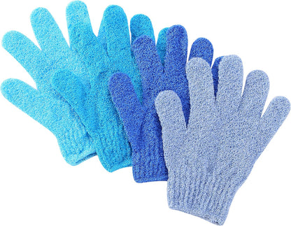 Revitalize Your Skin with 4 Pcs Exfoliating Hand Gloves - Ultimate Scrub Experience!