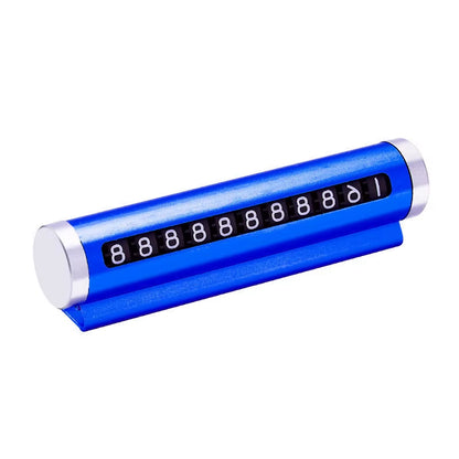 Metal Car Temporary Parking Card Universal Rotate Phone Number Plate Aluminum Stickers Park Stop in Car-Styling Auto Accessories