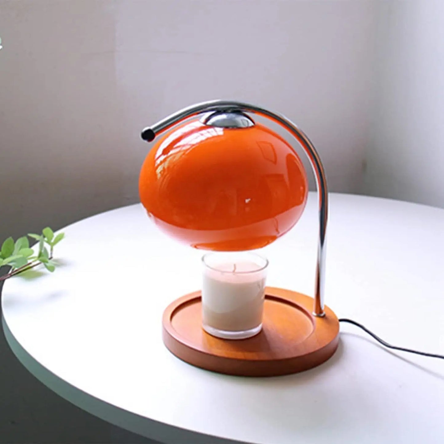 Aroma Melting Wax Lamp - Elegant Glass Candle Table Lamp for Relaxing Atmosphere at Home, Office, or Bedroom