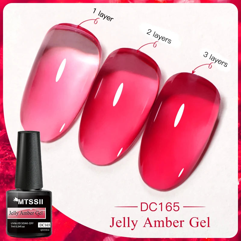 Mtssii 7ml Glitter Reflective Rubber Base Gel Polish - Laser Sparkling Semi-Permanent Soak Off UV Nail Varnish for Stunning Nail Art