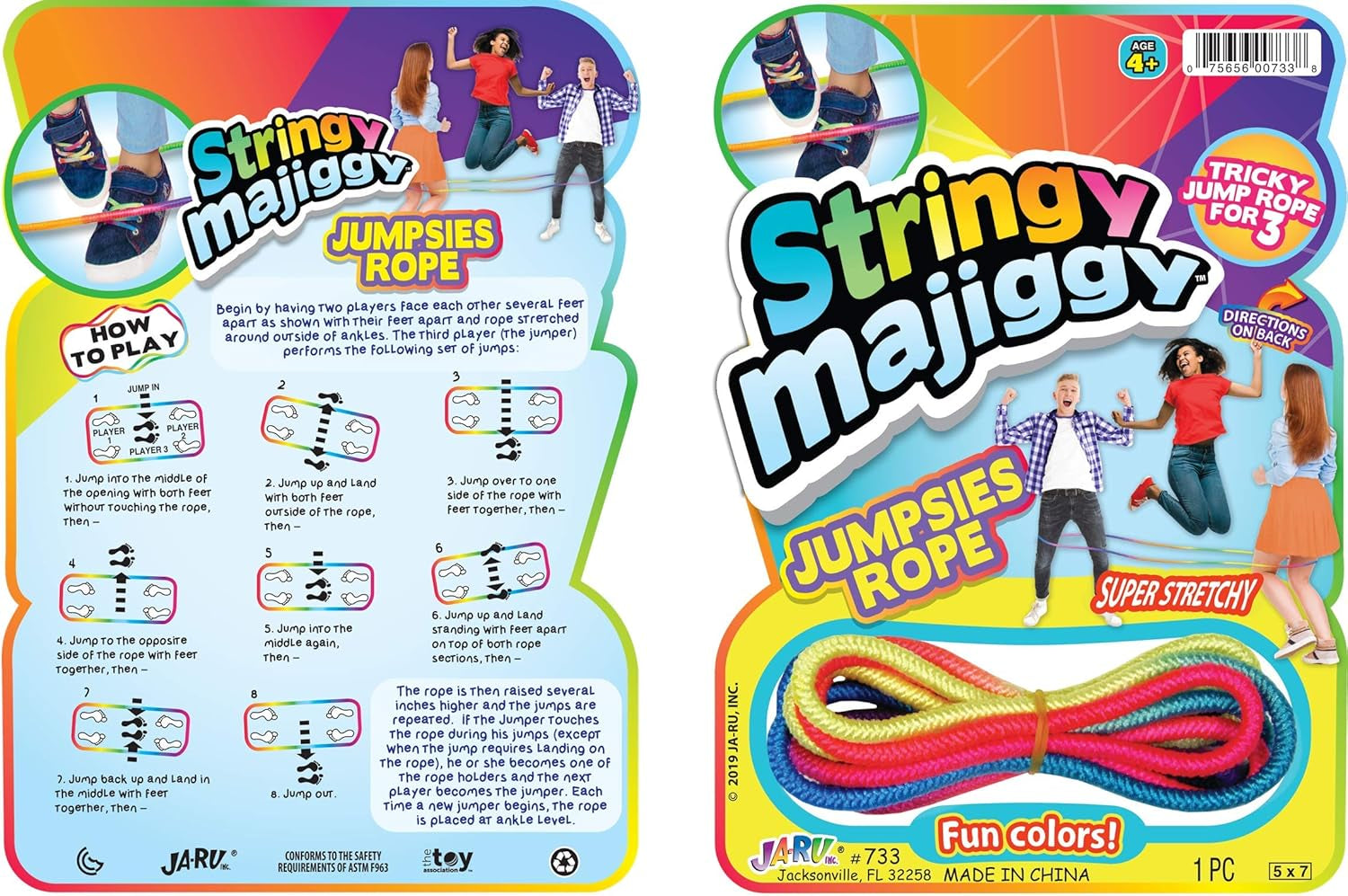 Exciting 24-Pack Fun-A-Ton Chinese Jump Rope Set for Kids - Perfect for Indoor & Outdoor Play, PE Classes, and Party Favors!