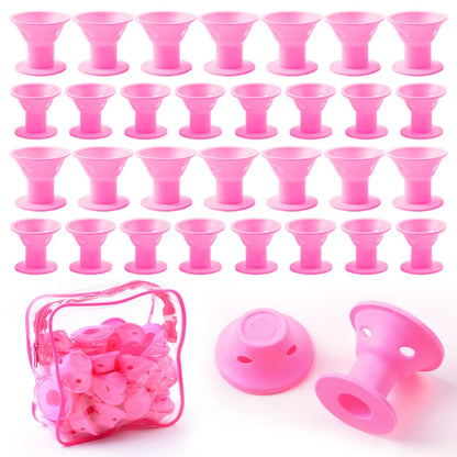 20 Pcs Heatless Silicone Curlers - Perfect for Gorgeous, Bouncy Curls While You Sleep!