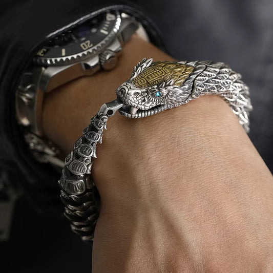 Handmade Bracelet - Men's Medusa Rattlesnake Jewelry