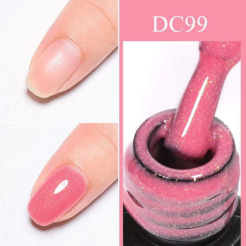Mtssii 7ml Glitter Reflective Rubber Base Gel Polish - Laser Sparkling Semi-Permanent Soak Off UV Nail Varnish for Stunning Nail Art
