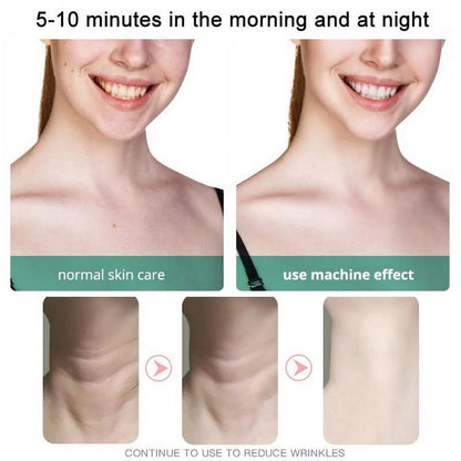 Neck and Face Firming Treatment Tool - Double Chin Reducer with LED Therapy, Thermal and Vibration Technologies for Youthful Skin