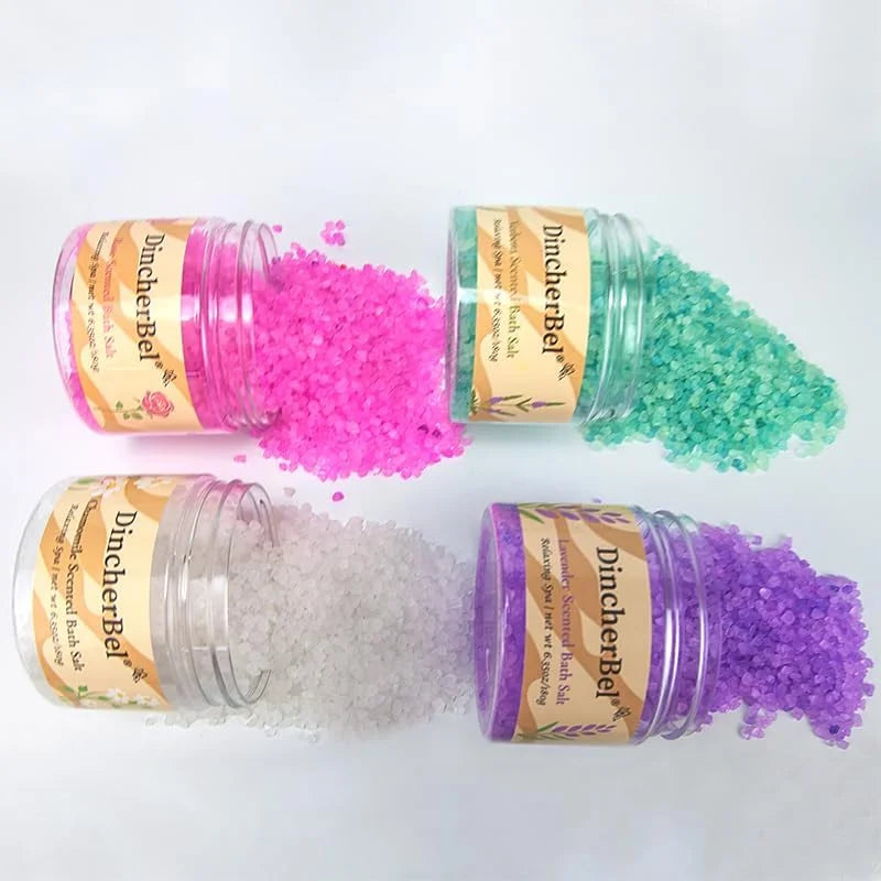 Indulge in Serenity: 4-Piece Spa Bath Salts Gift Set with Epsom Salt & Aromatic Scents - Perfect Spa Gifts for Women