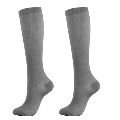 Compression Stockings -Promotes Blood Circulation - Anti-Fatigue Comfortable Solid Color Socks