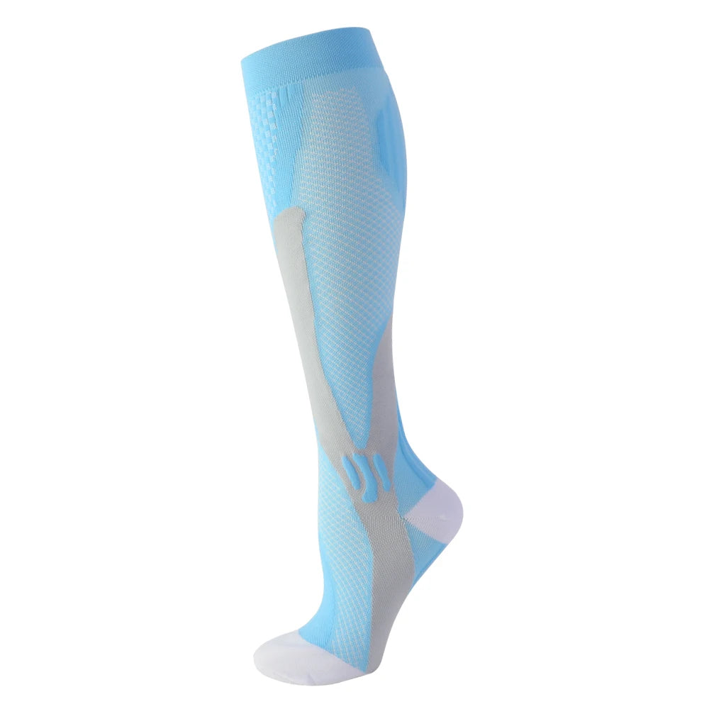 Compression Stockings -Promotes Blood Circulation - Anti-Fatigue Comfortable Solid Color Socks