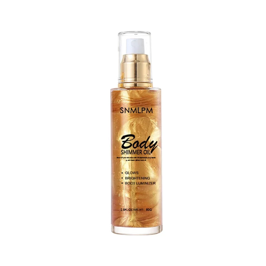 Radiant Glow: 80G Diamond Muscle Glitter Oil for Face & Body Brightening and Repair
