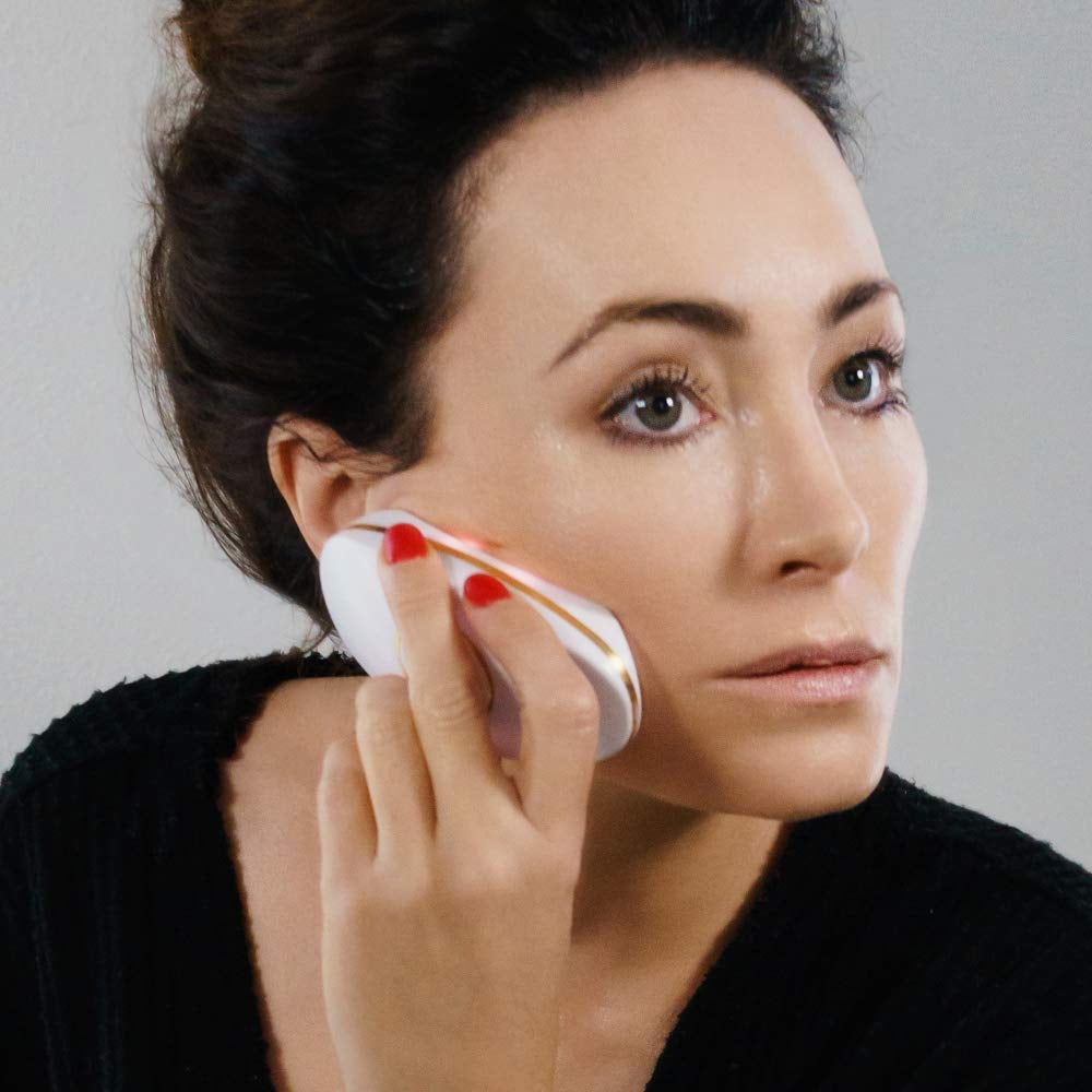 Unlock Radiant Skin: OX Microcurrent Facial Device with Organic Crystal Gel for Home Sculpting, Lifting & Contouring!