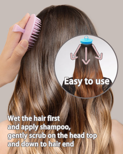 Ultimate Scalp Massager & Shampoo Brush Set - 6 Soft Scrubbers for Dandruff Relief, Exfoliation & Relaxation for Adults, Kids, and Pets!