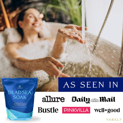 Dead Sea Magnesium Flakes 15Lb - Ultimate Bath & Foot Soak, High Magnesium Chloride Alternative to Epsom Salt
