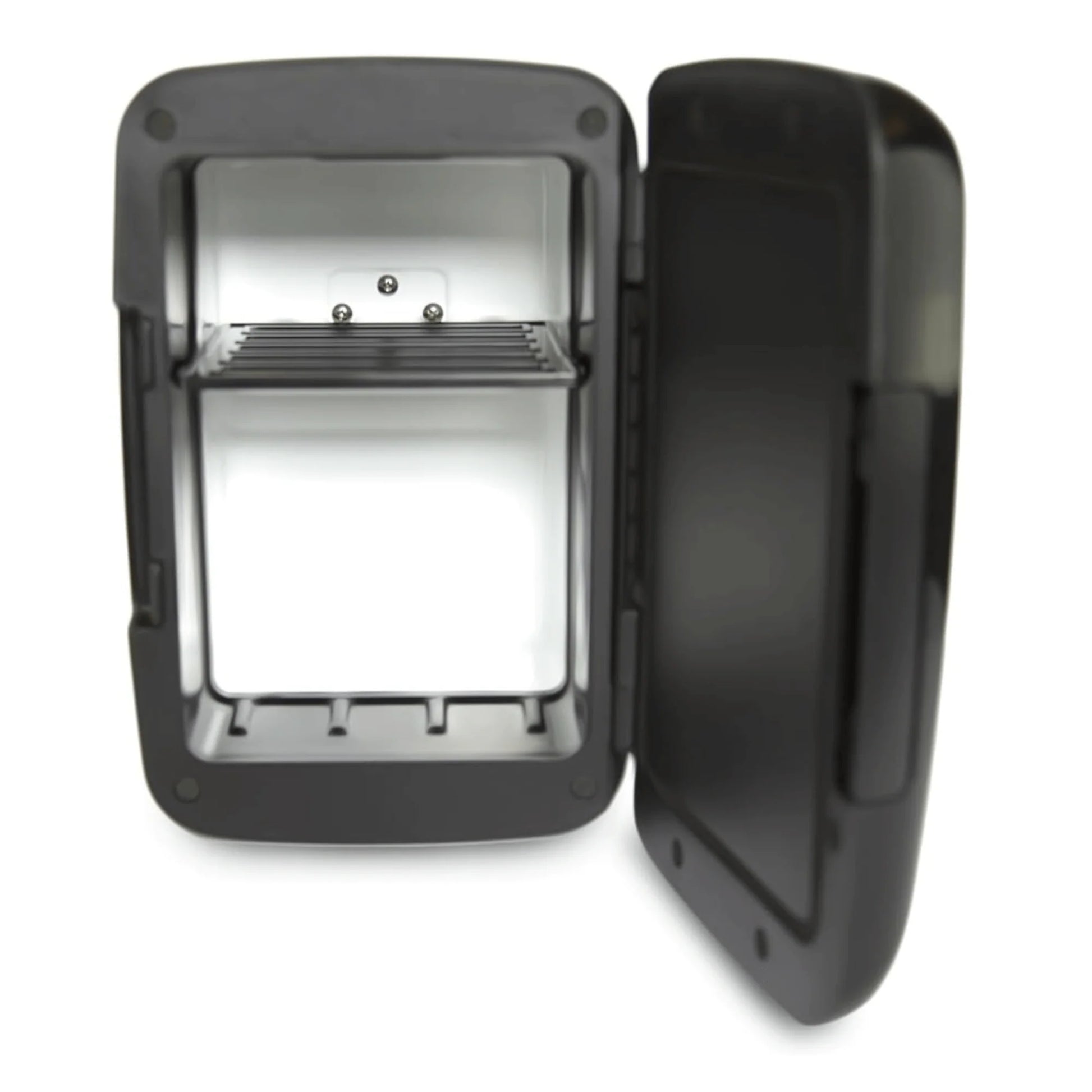 Compact Mini Fridge Cooler with Secure Latch - Perfect for 6 Cans on the Go!