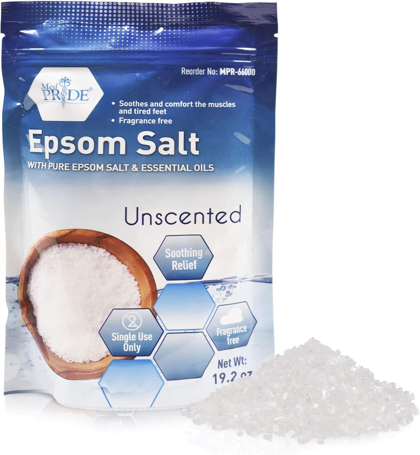 Ultimate Menthol Bath Salts with Epsom Salt for Pain Relief, Muscle Recovery & Relaxation - Lavender Scented (19.2 Ounce)