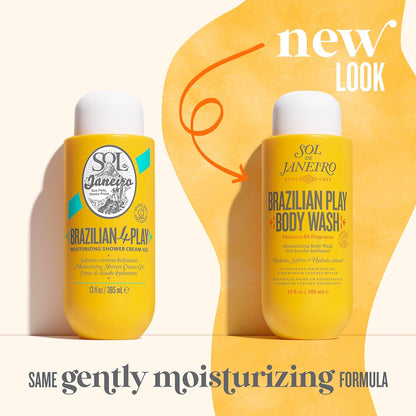Brazilian Play Moisturizing Shower Cream-Gel Body Wash - Premium Body Cleanser - Hydrating for Soft Skin