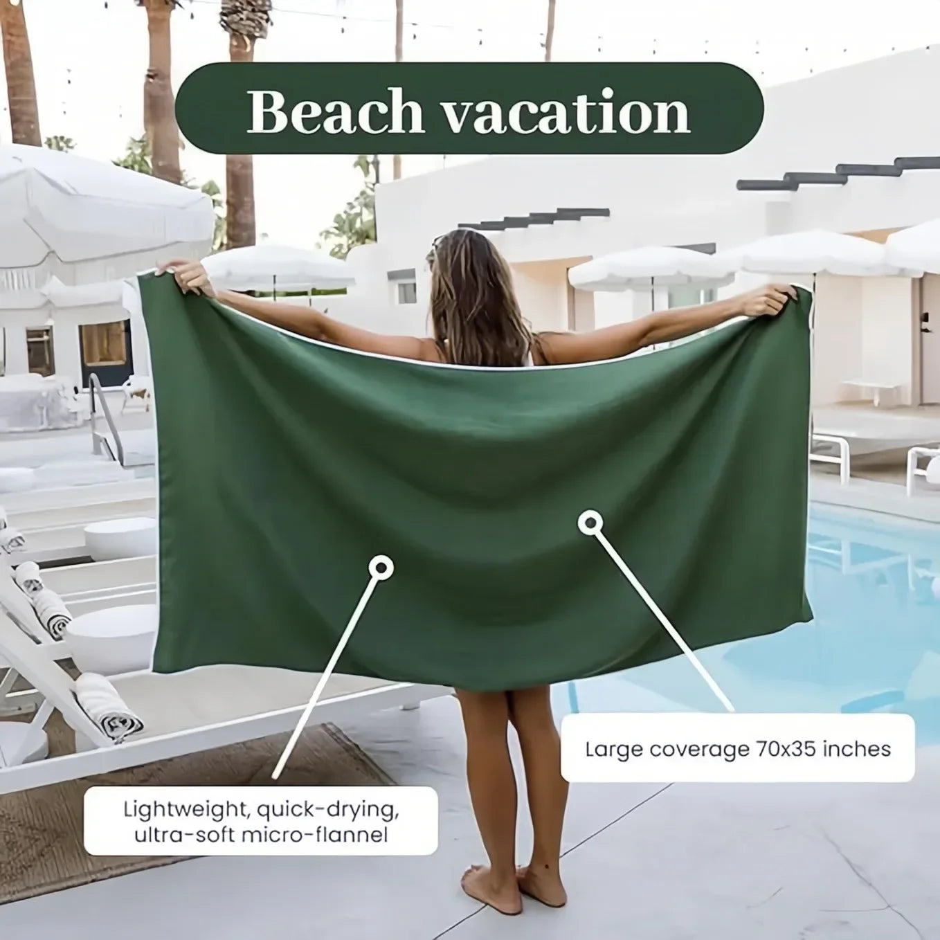 Quick-Dry Magnetic Bath Towel - Ultimate Multifunctional Beach Towel for Surfing and Changing Clothes