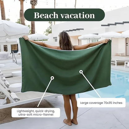 Quick-Dry Magnetic Bath Towel - Ultimate Multifunctional Beach Towel for Surfing and Changing Clothes