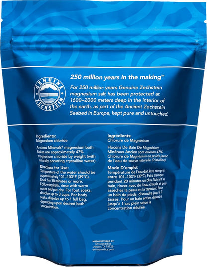 Magnesium Bath Flakes - Ultimate Relaxation & Superior Results in Resealable 1.65 Lbs. Bag