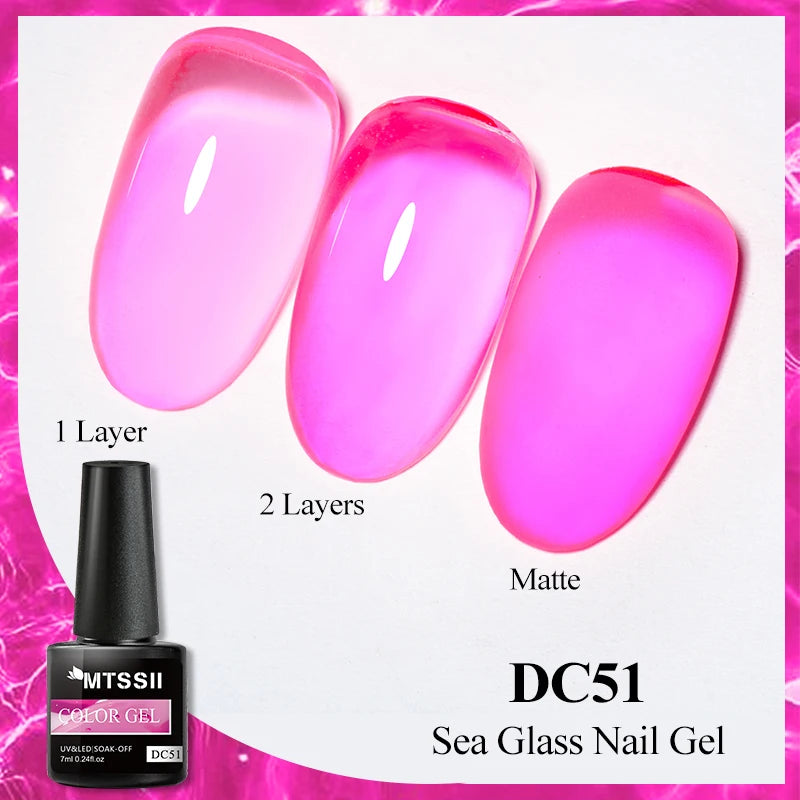 Mtssii 7ml Glitter Reflective Rubber Base Gel Polish - Laser Sparkling Semi-Permanent Soak Off UV Nail Varnish for Stunning Nail Art