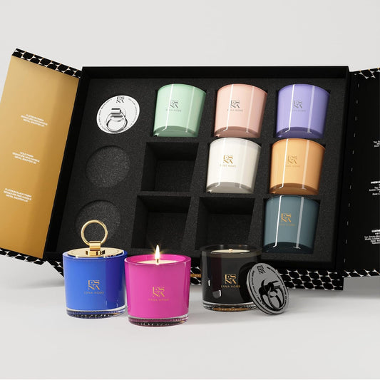 Luxury Aromatherapy Scented Candle Gift Set | 9 Premium Soy Candles with Magnetic Gift Box | Essential Oil Infused | 140 Hour Burn Time