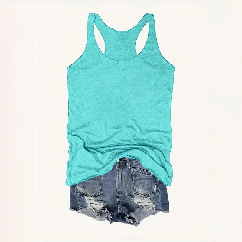 Women Five-Piece Racerback Casual Sleeveless Vest