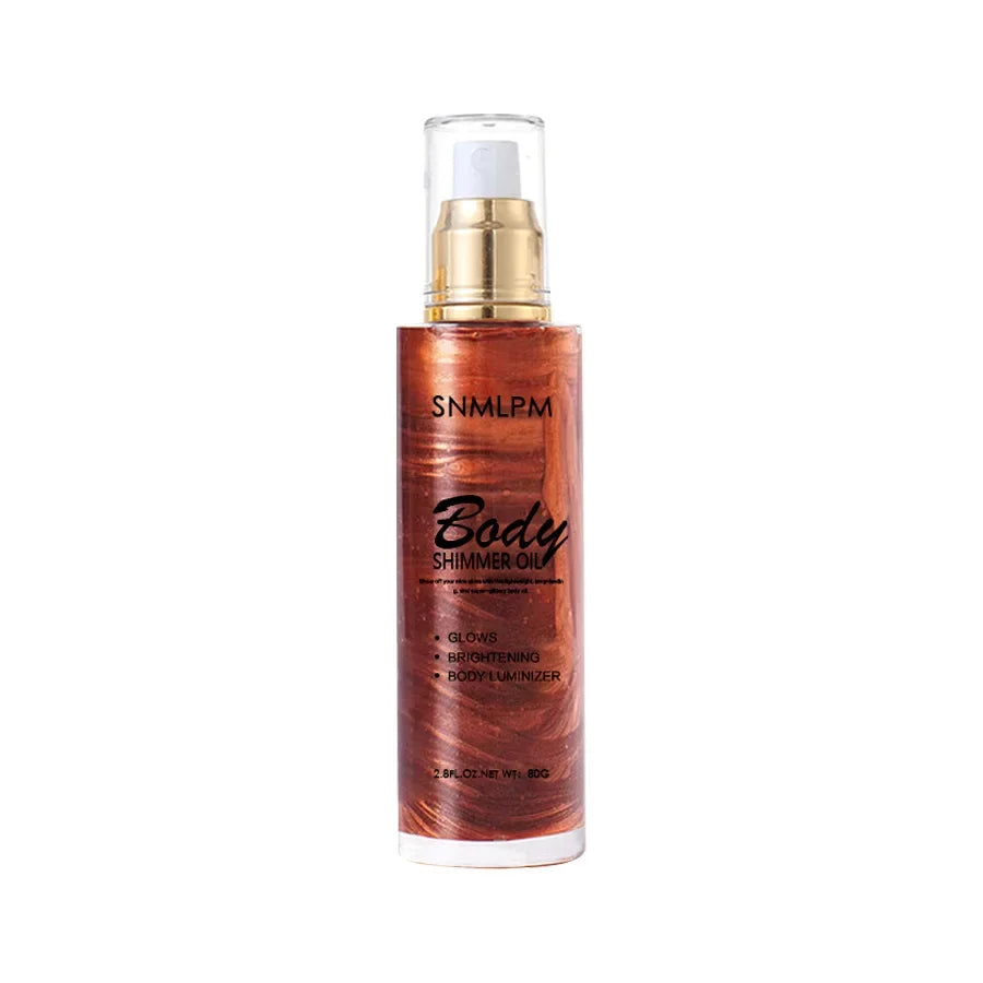 Radiant Glow: 80G Diamond Muscle Glitter Oil for Face & Body Brightening and Repair