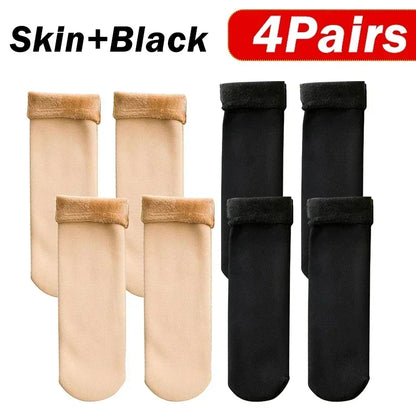 Cozy Cashmere Wool Thermal Socks for Women - Winter Warmth & Comfort - 5 Pairs of Soft Short Boot Socks