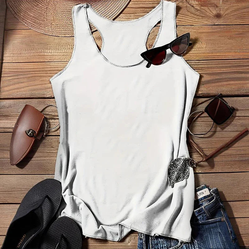 Women Five-Piece Racerback Casual Sleeveless Vest
