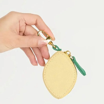 Adorable Mini Cherry Coin Purse - Cute Strawberry PU Leather Keychain & Earphone Bag