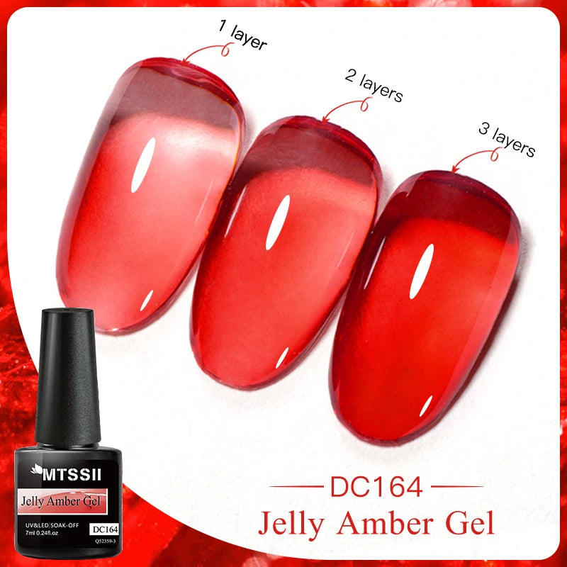 Mtssii 7ml Glitter Reflective Rubber Base Gel Polish - Laser Sparkling Semi-Permanent Soak Off UV Nail Varnish for Stunning Nail Art