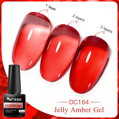 Mtssii 7ml Glitter Reflective Rubber Base Gel Polish - Laser Sparkling Semi-Permanent Soak Off UV Nail Varnish for Stunning Nail Art