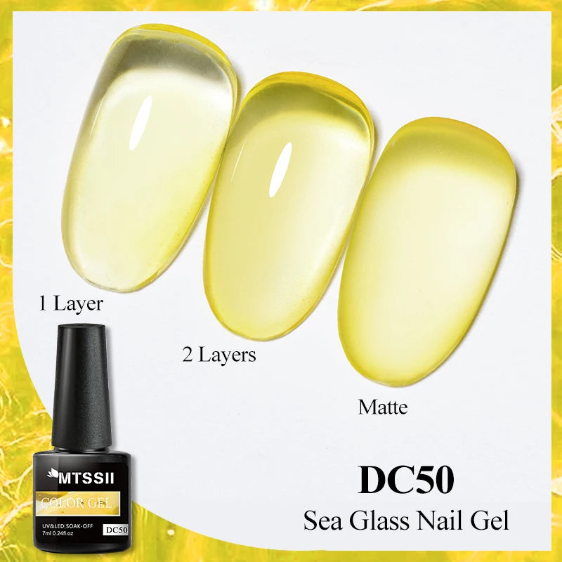 Mtssii 7ml Glitter Reflective Rubber Base Gel Polish - Laser Sparkling Semi-Permanent Soak Off UV Nail Varnish for Stunning Nail Art