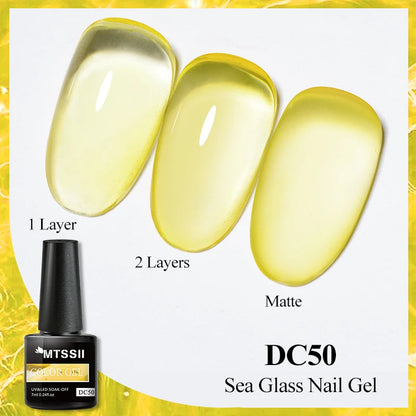 Mtssii 7ml Glitter Reflective Rubber Base Gel Polish - Laser Sparkling Semi-Permanent Soak Off UV Nail Varnish for Stunning Nail Art
