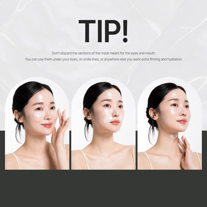 OHMYPURE Hydrogel Antiwrinkle Deep Collagen Face Mask 4+1 EA Ultimate Hydration, Improves Skin Texture, Affordable Luxury, Glowing Skin, Reduces Fine Lines & Wrinkles, Made in Korea (5, Deep Collagen)