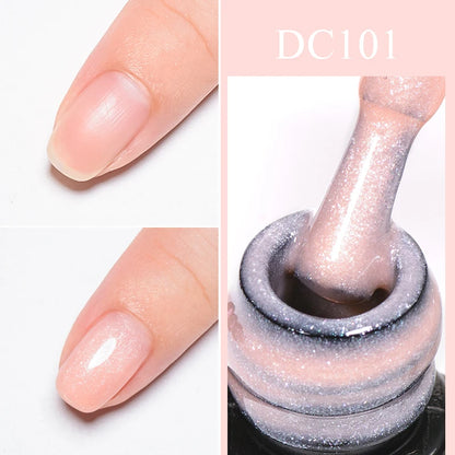 Mtssii 7ml Glitter Reflective Rubber Base Gel Polish - Laser Sparkling Semi-Permanent Soak Off UV Nail Varnish for Stunning Nail Art