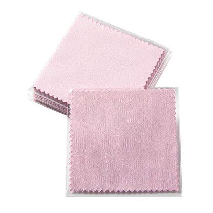 50Pcs Individually Silver Cleaner Polishing Jewelry Cloth Napkin Tarnish Remover Tool with Package Ornaments for Silverware Gold