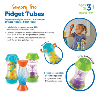 Sensory Trio Fidget Tubes Sensory Toys Sensory Toys for Children Ages 3 and Up