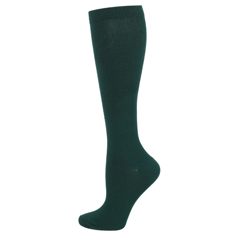 Compression Stockings -Promotes Blood Circulation - Anti-Fatigue Comfortable Solid Color Socks